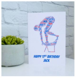 B day card for swimmer Swimming gifts B day card for swimmer