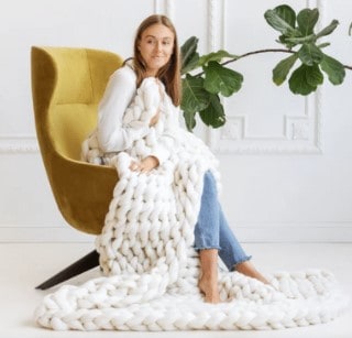 Chunky Knit Throw Nextfix and chill gifts heyprezzie