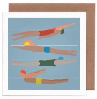 Swimmer Greeting card Gifts for swimmers Swimmer Greeting card