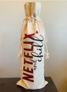 Wine bag Nextfix and chill gifts heyprezzie