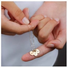 Personalized Gold Disc Necklace Best gifts for deployed military service members