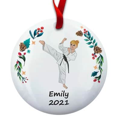 Karate Gift Ideas girls ornament min